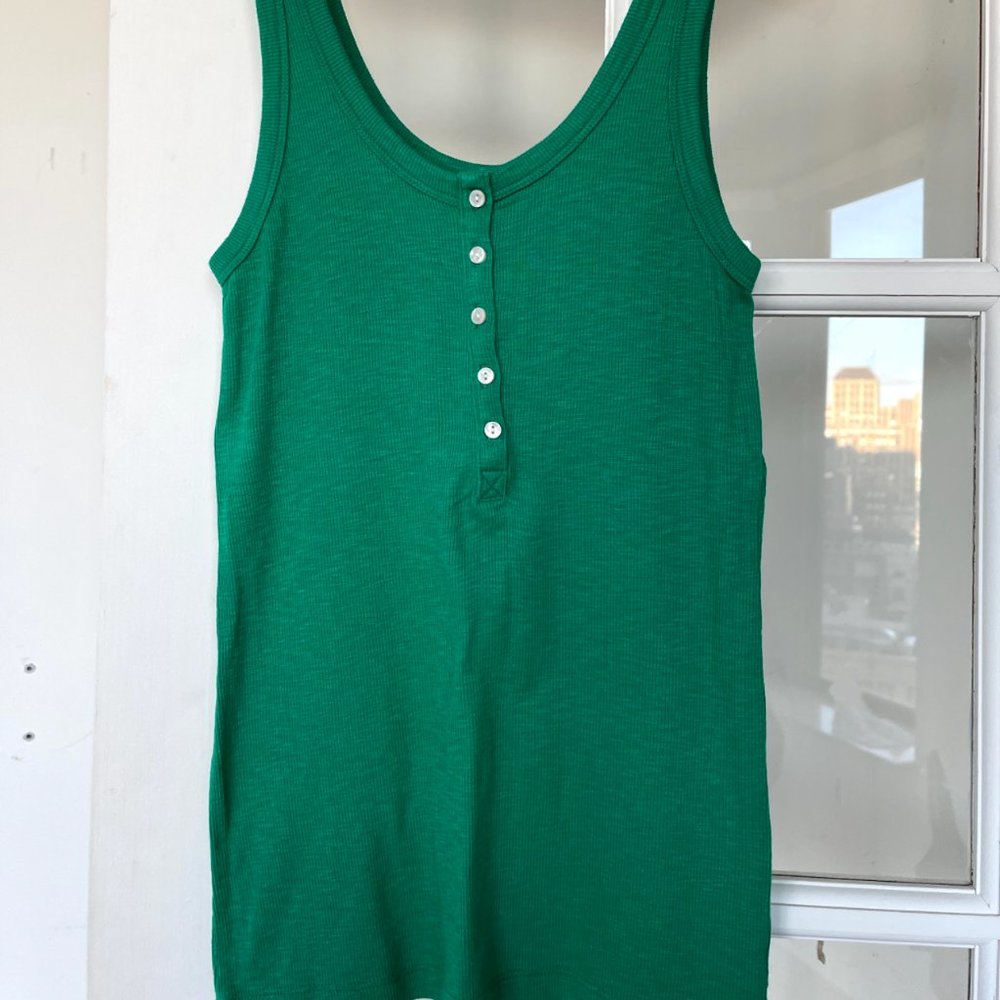 Aerie Real Soft Button Down Tank Top